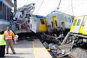 The remains of the trains after a collision on April 28, 2015 at Denver train station in Johannesburg. Picture Credit: Gallo Images