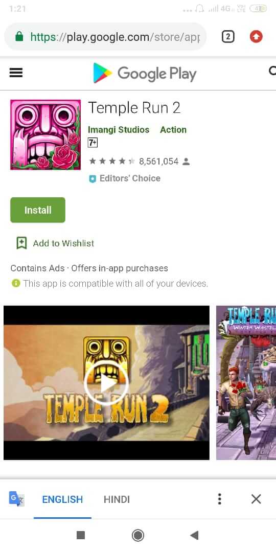 Busque la aplicación que desea descargar y toque 'Instalar' |  Solucionar error pendiente de descarga en Play Store