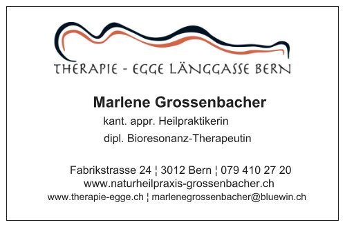 Naturheilpraxis Grossenbacher / Therapie-Egge Länggasse Bern Marlene Grossenbacher logo