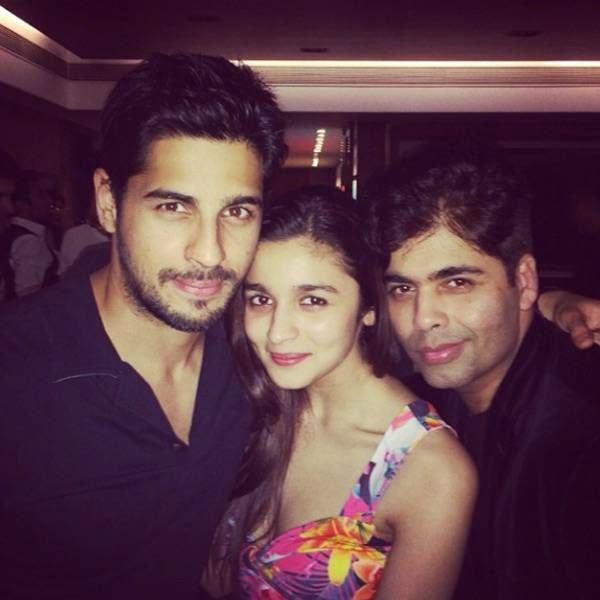 Sidharth Malhotra, Alia Bhatt at Karan Johar's party, organised at his residence, on July 26, 2014. 