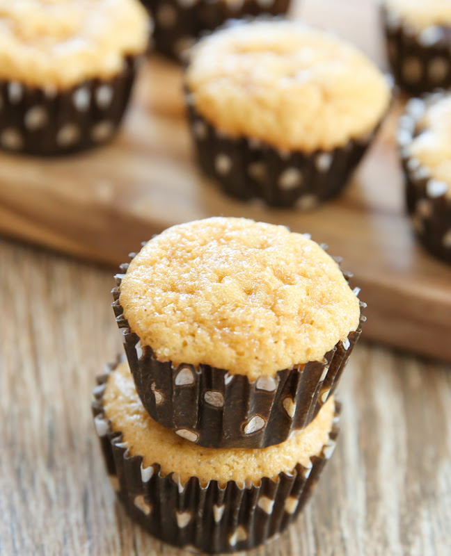 close-up photo of a stack of two muffins