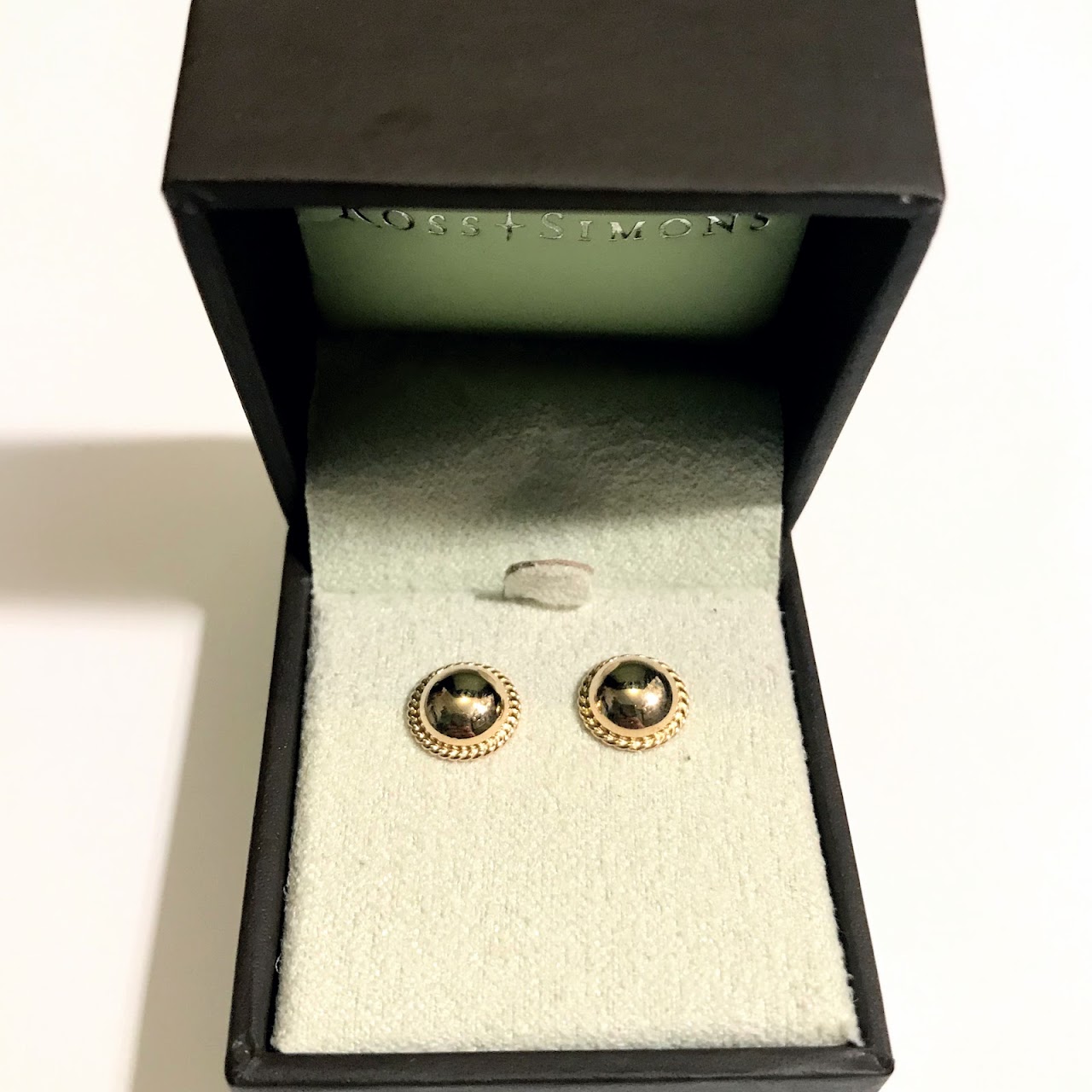 14K Gold Hemisphere Earrings