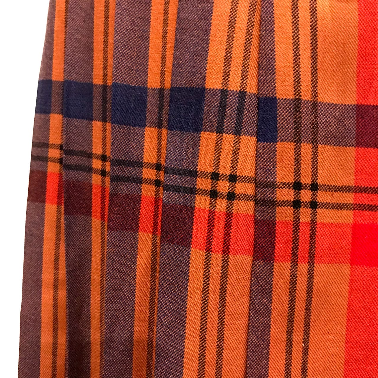 Yves Saint Laurent Plaid Skirt