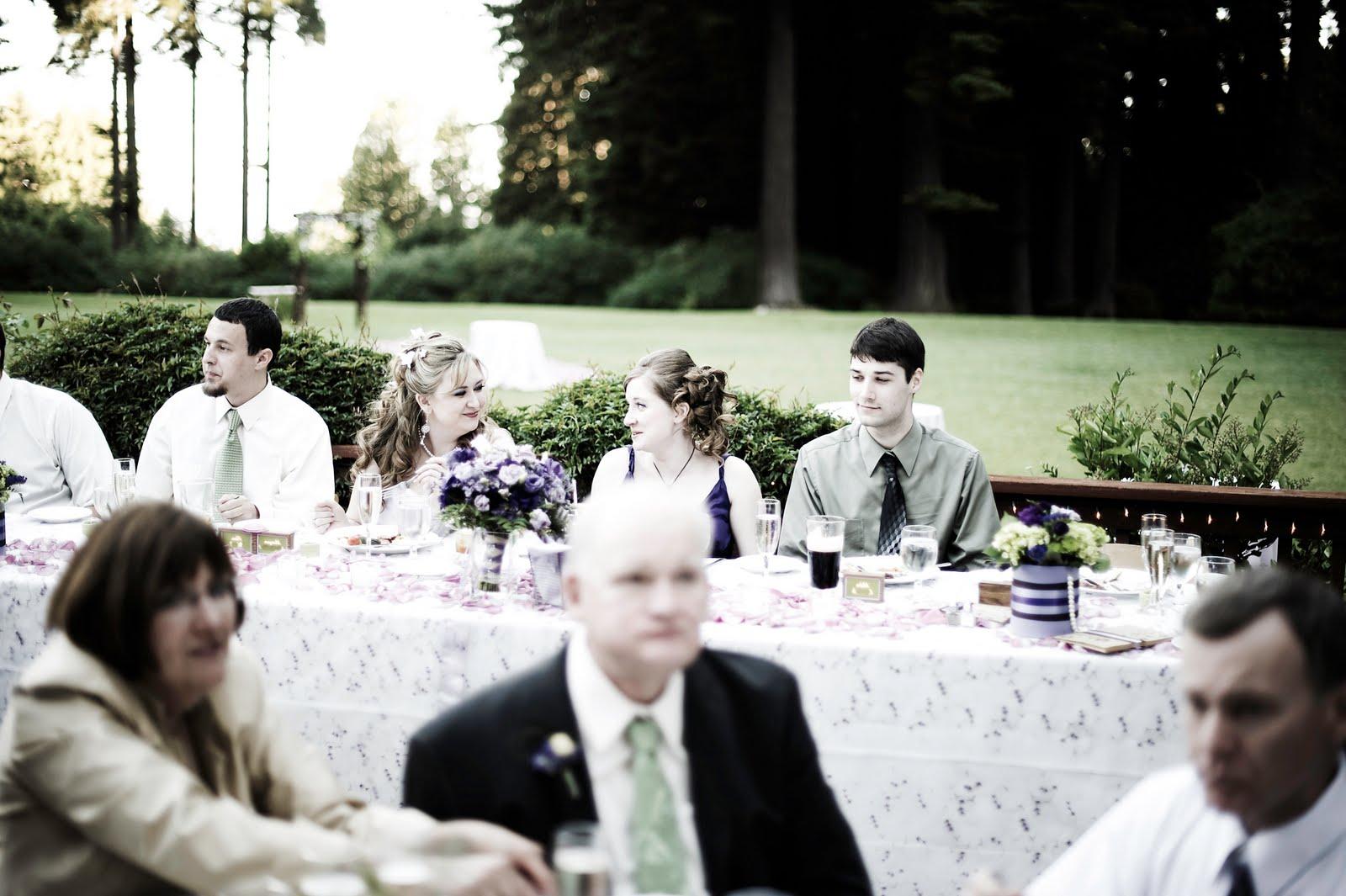 vintage head tables at a