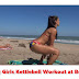 Sexy Girls Kettlebell Workout at Beach!