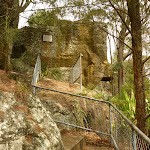 Metal fenced track over rocks near the Mt Sugarloaf summit (324182)