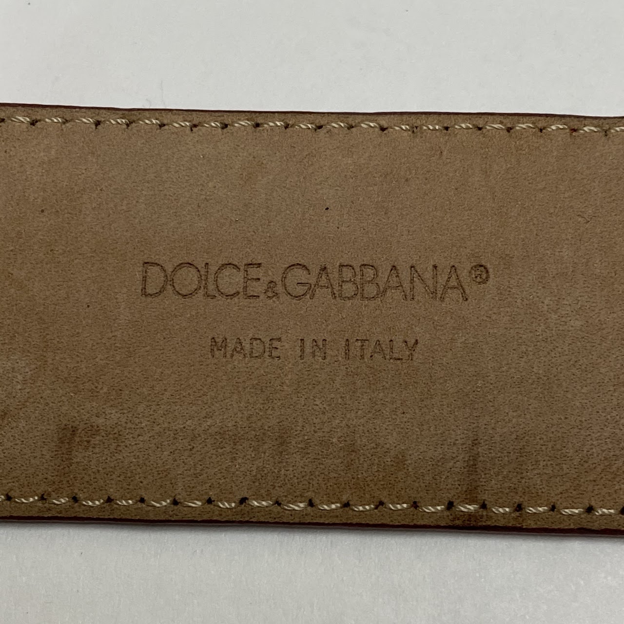 Dolce & Gabbana Red Leather Belt