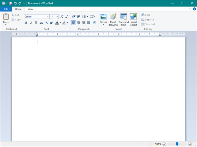 L'application WordPad