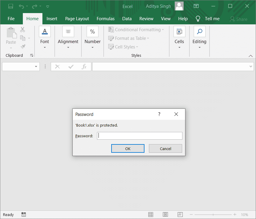 Excel 파일에서 암호를 제거하는 방법