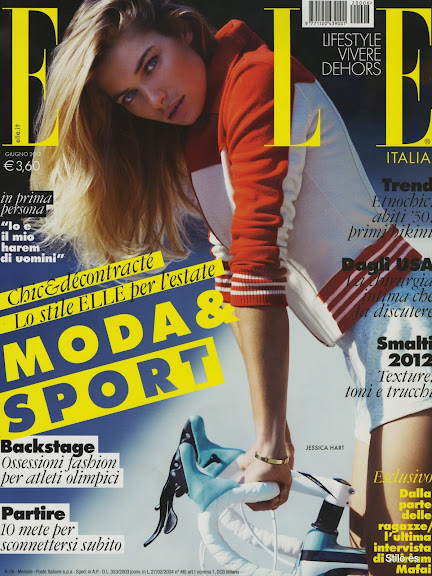 Jessica Hart -Elle Italia-junio 2012