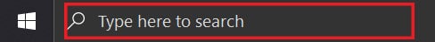 ไปที่แถบค้นหาถัดจากเมนู Start บนอุปกรณ์ Windows ของคุณ