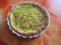 Tarte flan à la rhubarbe