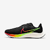 air zoom pegasus 38 black / green strike / total orange / bolt