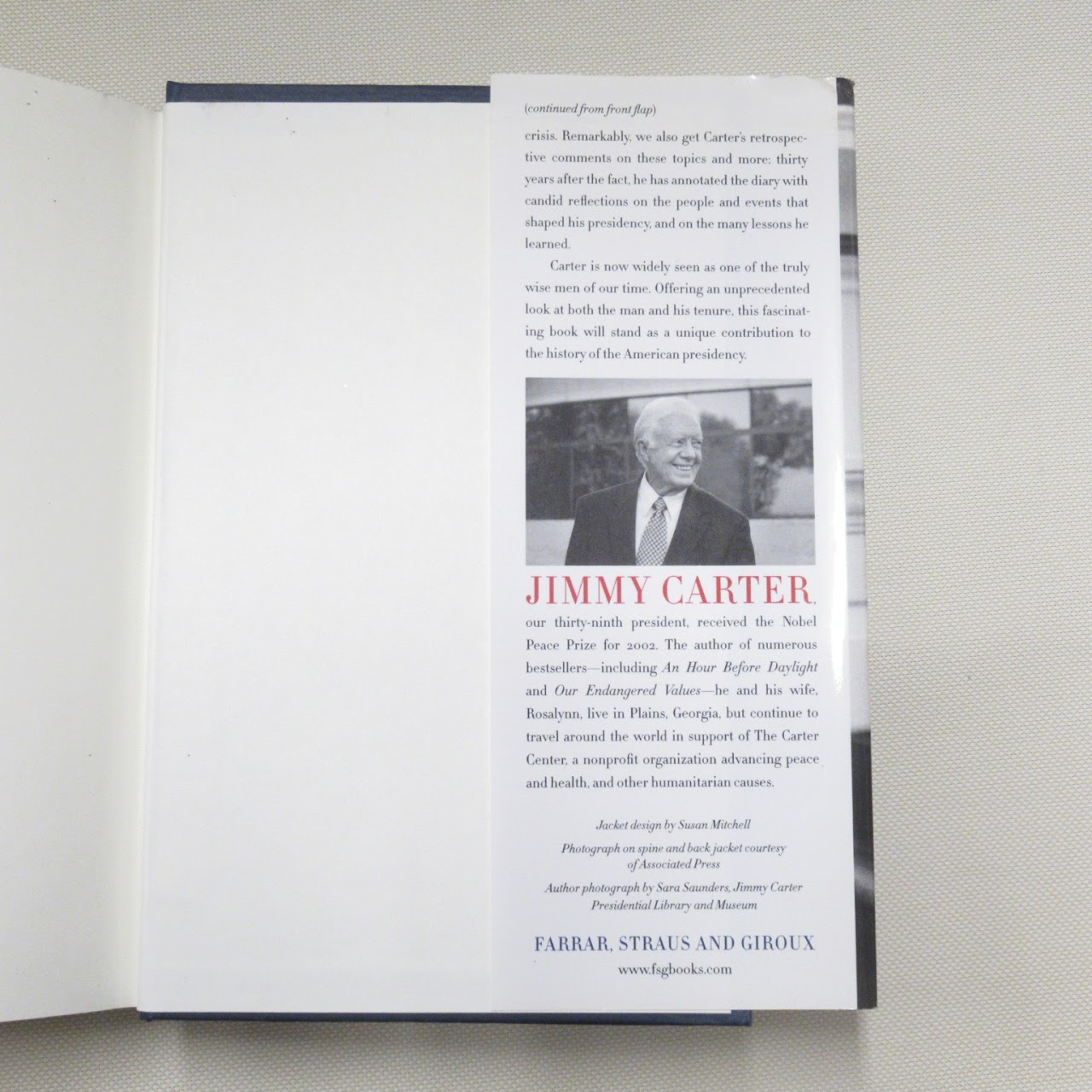 Jimmy Carter Signed 'White House Diary' Book