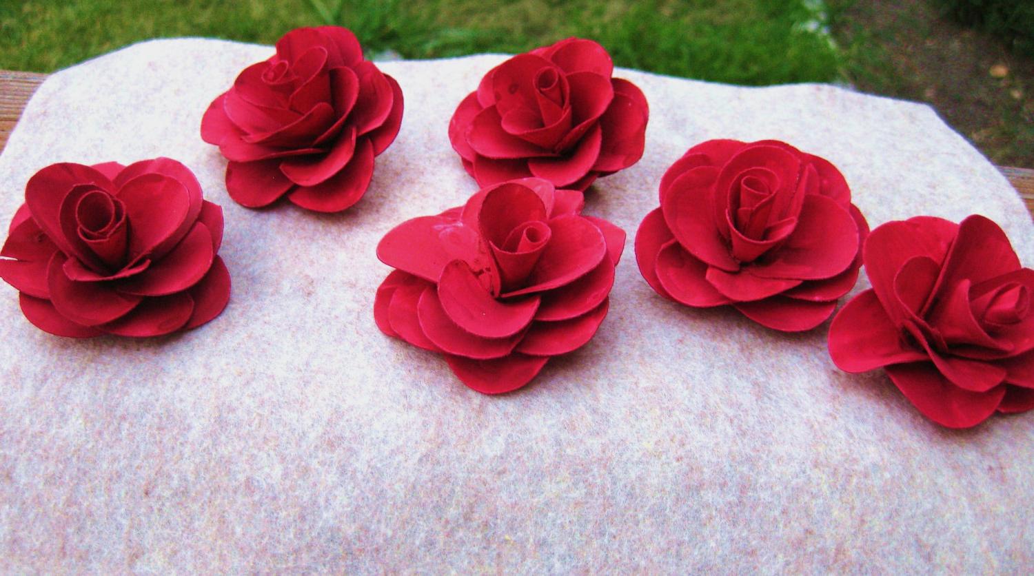 red wedding boutonnieres