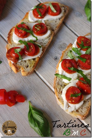 Tartines Basilic, Mozza, Chorizo 3