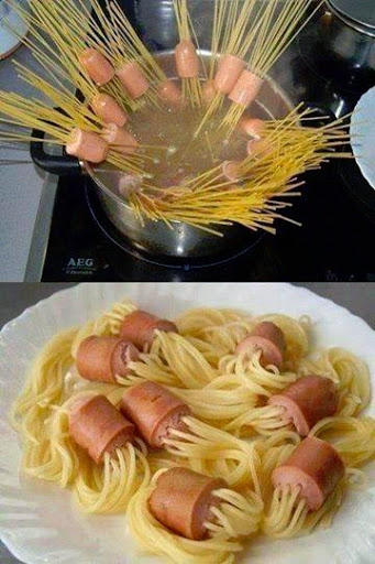 Spagetti wieners