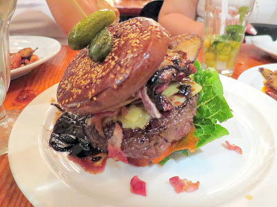 A meatstravaganza dinner at Au Pied De Cochon for 10 ladies on September 13, 2014 - Hamburger foie gras