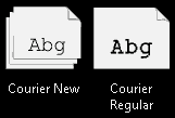 Courier font