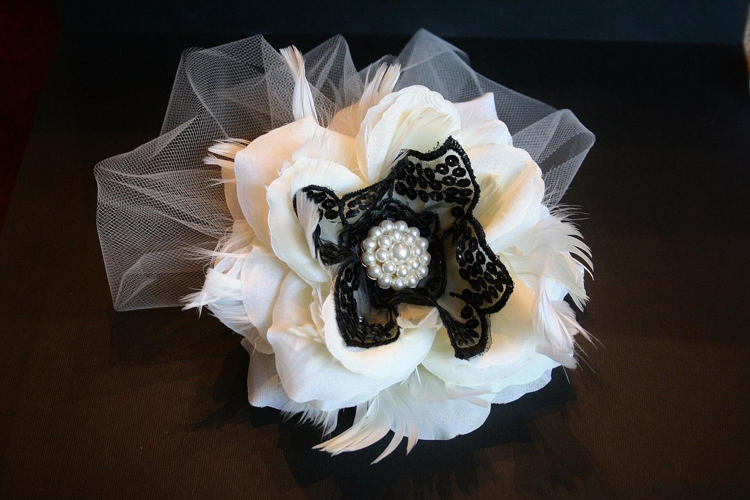 SALE-Bridal Hair Flower, Clip,