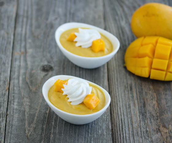 photo of two bowls of Mango Mousse