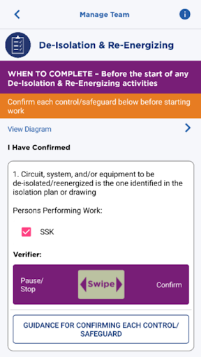 Screenshot Chevron Start-Work Checks IOGP