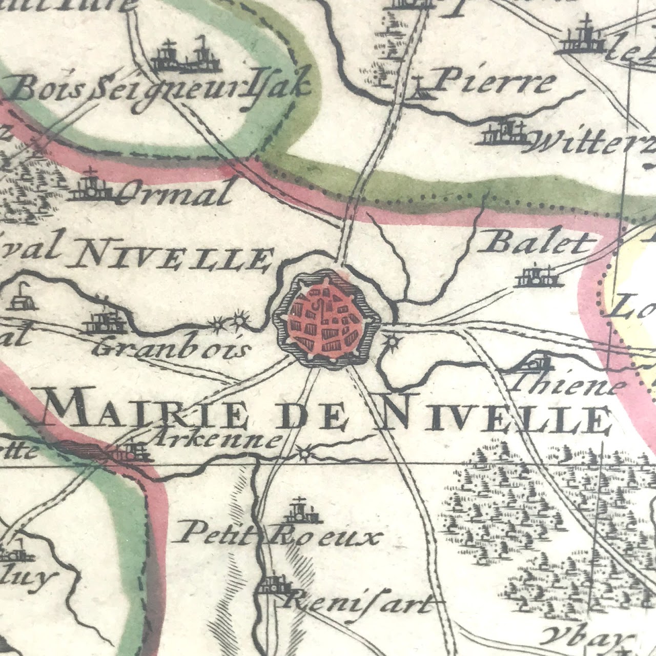 18th C. Engraved Map of Duchy of Brabant