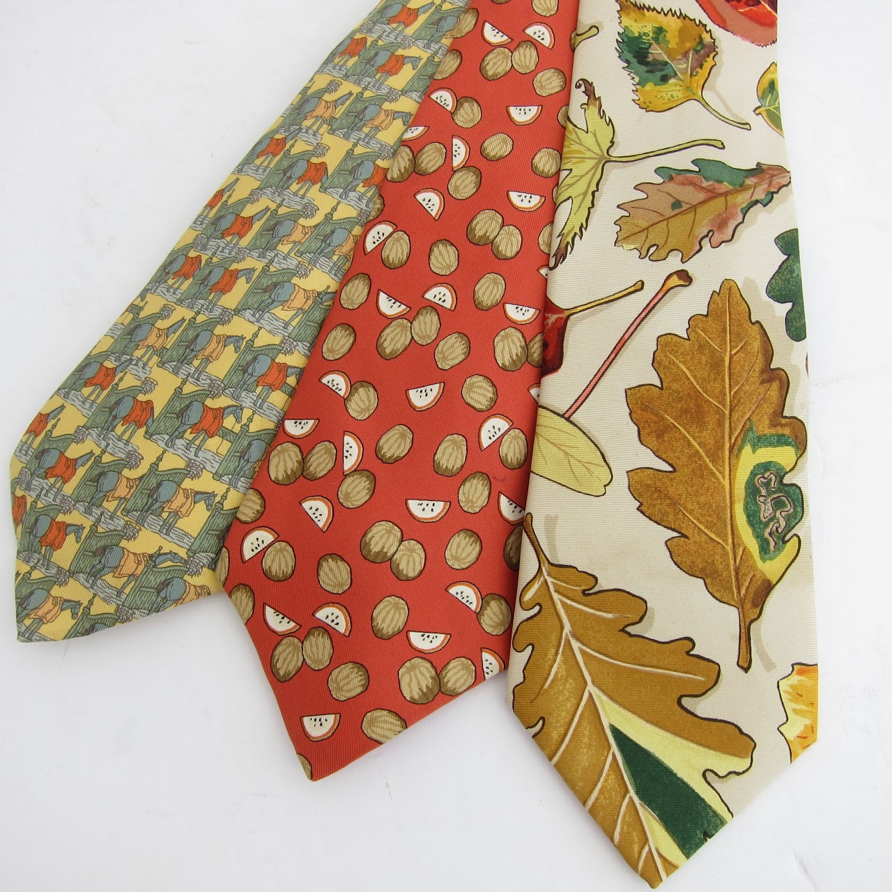 Hermès Autumnal Silk Tie Trio