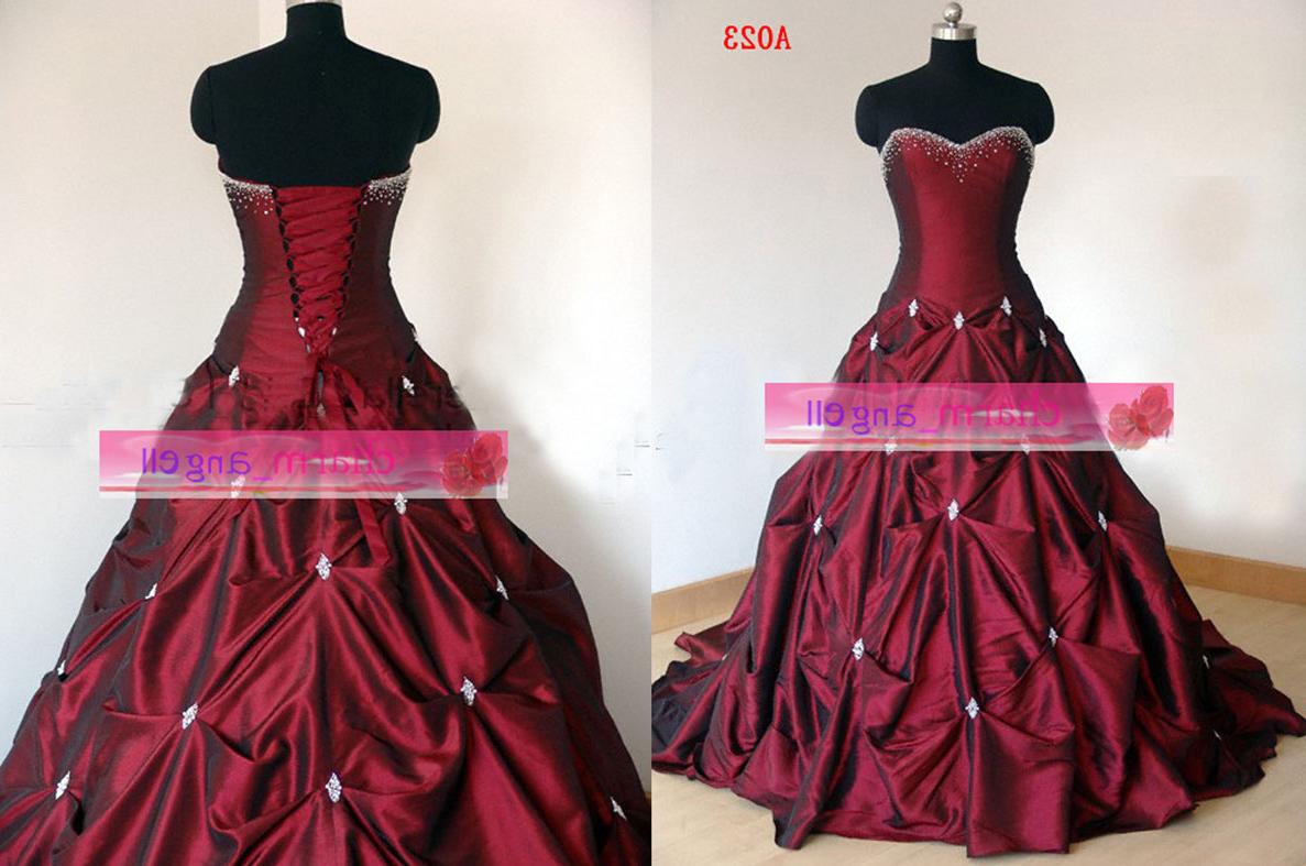 Wine Red Wedding Dress  RS-319