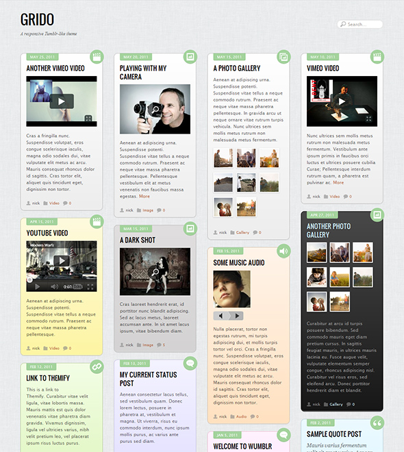 Grido Microblogging Theme