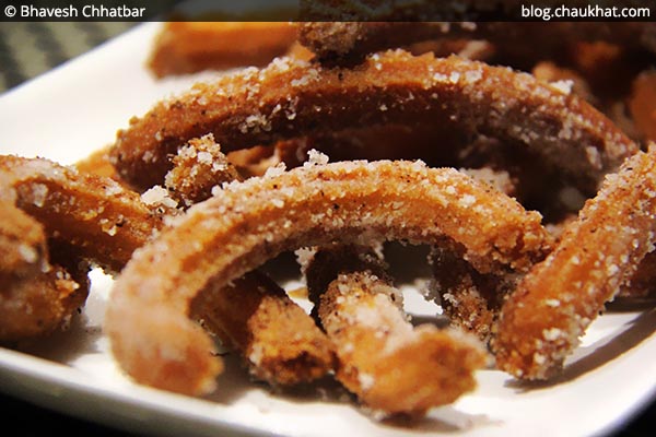 Close-up of Spanish Churros at SocialClinic Restobar in Koregaon Park area of Pune