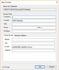 Outlook - Adding Act! contact with ID/Status