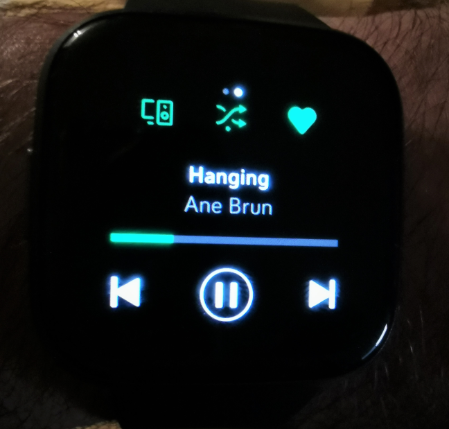 Fitbit Versa 2 - Control remoto de Spotify