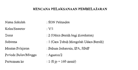 Download Silabus & RPP 1 Lembar Kelas 5 SD Tema 2 Revisi Terbaru Kurikulum 2013 