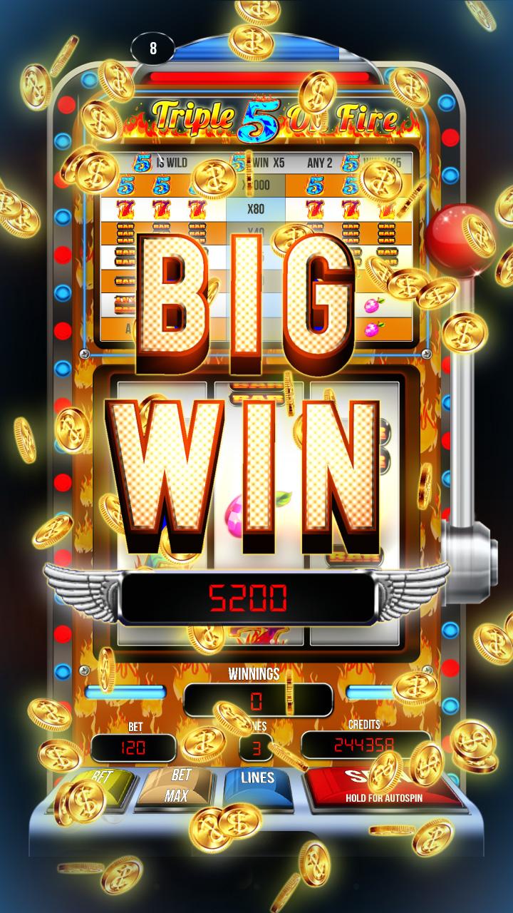 Triple 5 On Fire: slot machine Screen 2