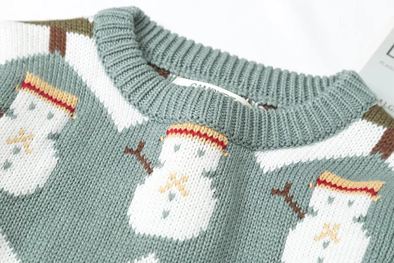Title 3, Pull familial Jacquard bonhomme de neige et sap...