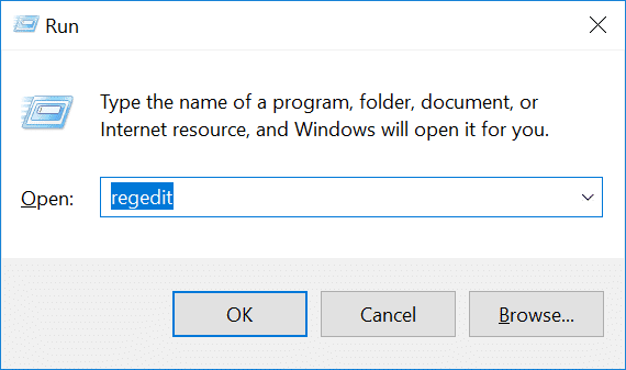 在框中键入 regedit，然后按 Enter |  修复 Alt+Tab 在 Windows 10 中不起作用