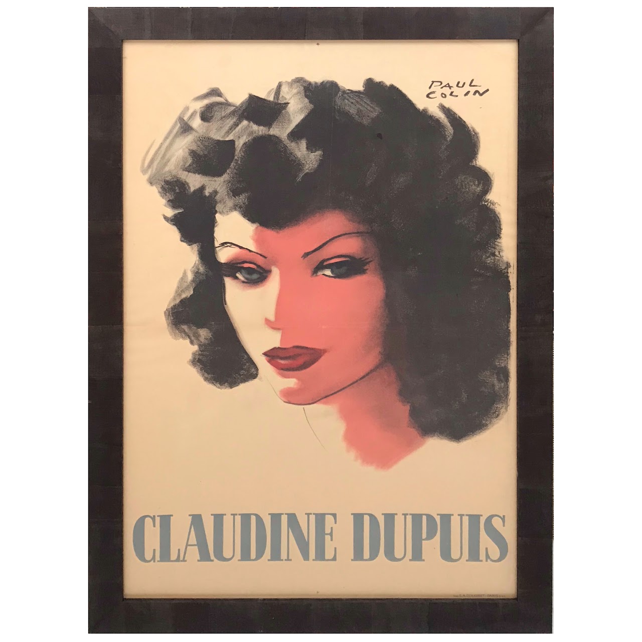 Paul Colin Large Scale Claudine Dupuis Promotional Lithograph