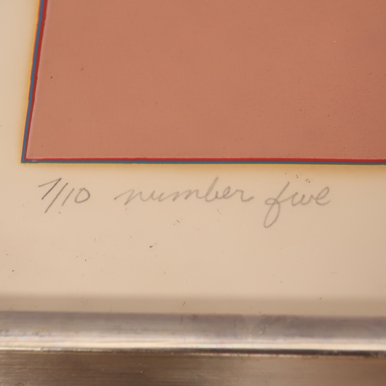 Lois Olian Rheingold Signed 'Number Five' Serigraph