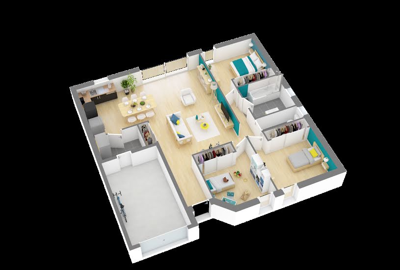  Vente Terrain + Maison - Terrain : 505m² - Maison : 90m² à Seyresse (40180) 