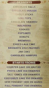 The Cake House menu 3