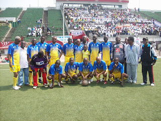 Les anciens Léopards de 68 et 74 à la célébration de la journée olympique, au stade Tata Raphaël/Photo Radio Okapi.