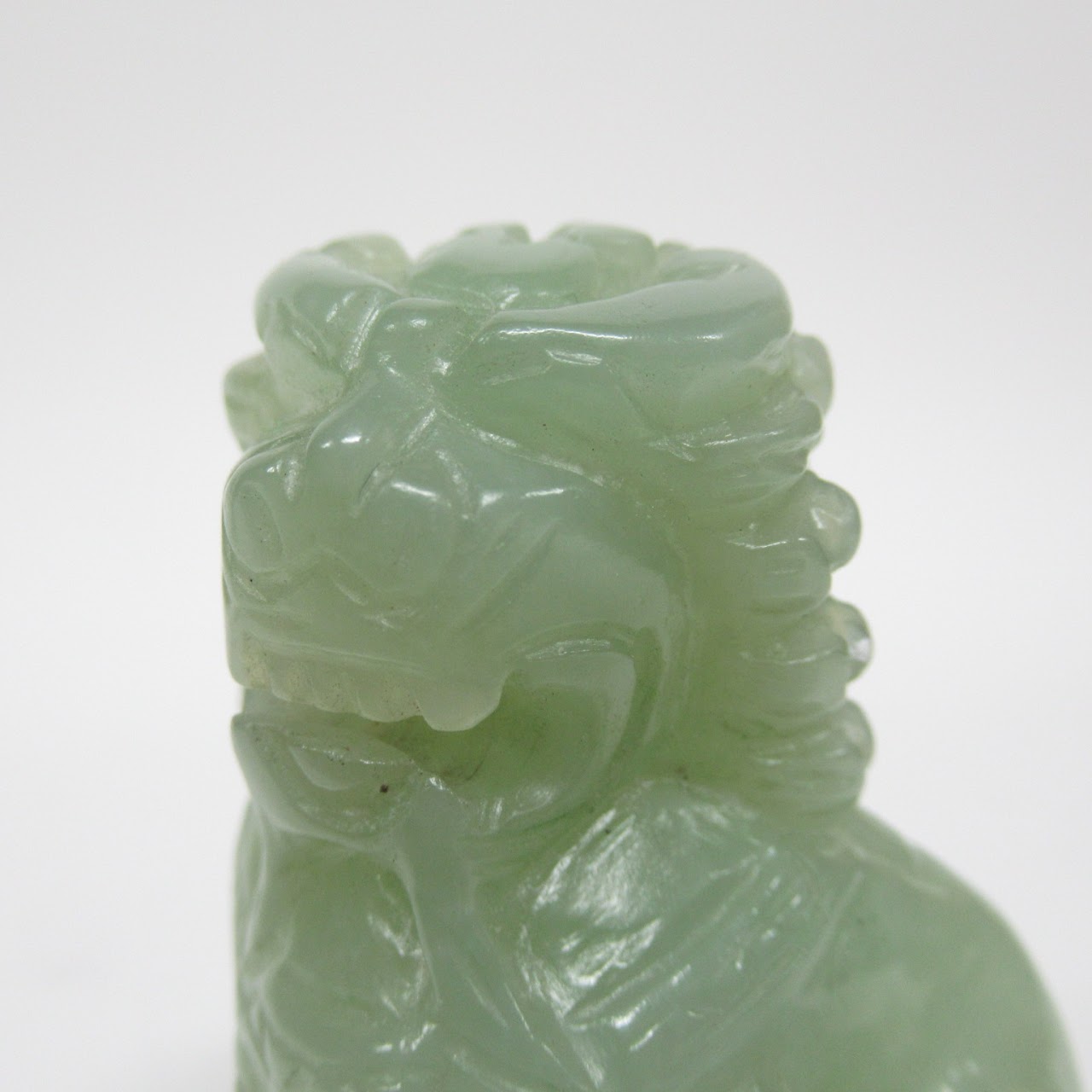 Green Stone Foo Lion Pair