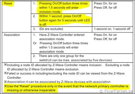 Reset-Z-Wave-Dosa-Byte-Znet-Lite-v2