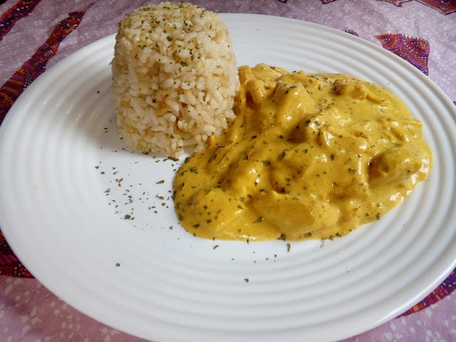 Pollo Al Ras El Hanout Con Arroz Blanco
