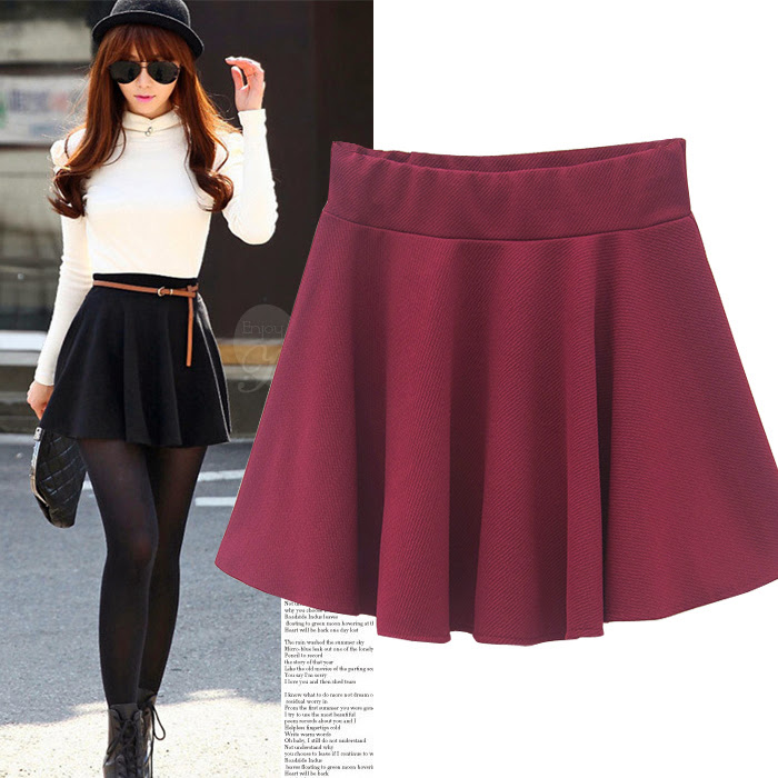 Beautiful Autumn Fall Skirts Korean Style Pleated Short Mini Women's ...