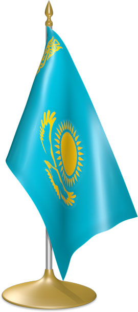 Kazakhstani table flags - desk flags