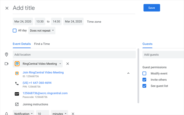 RingCentral for Google Workspace - Google Workspace Marketplace