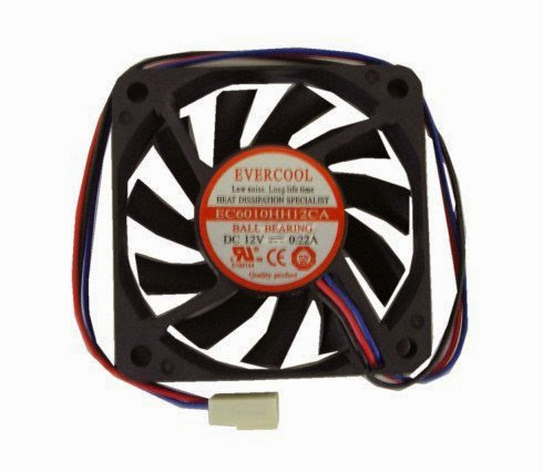  Evercool 60 x 60 x 10mm High-Speed Fan 3pin, EC6010HH12CA