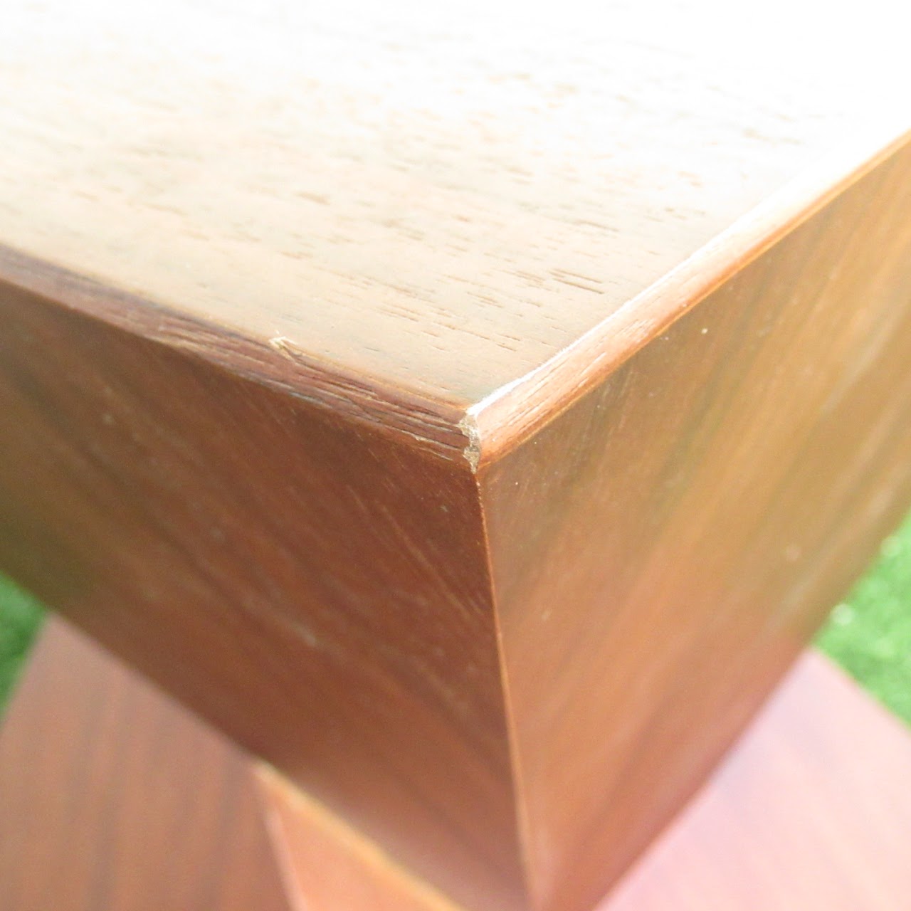 Geometric Wood Accent Table